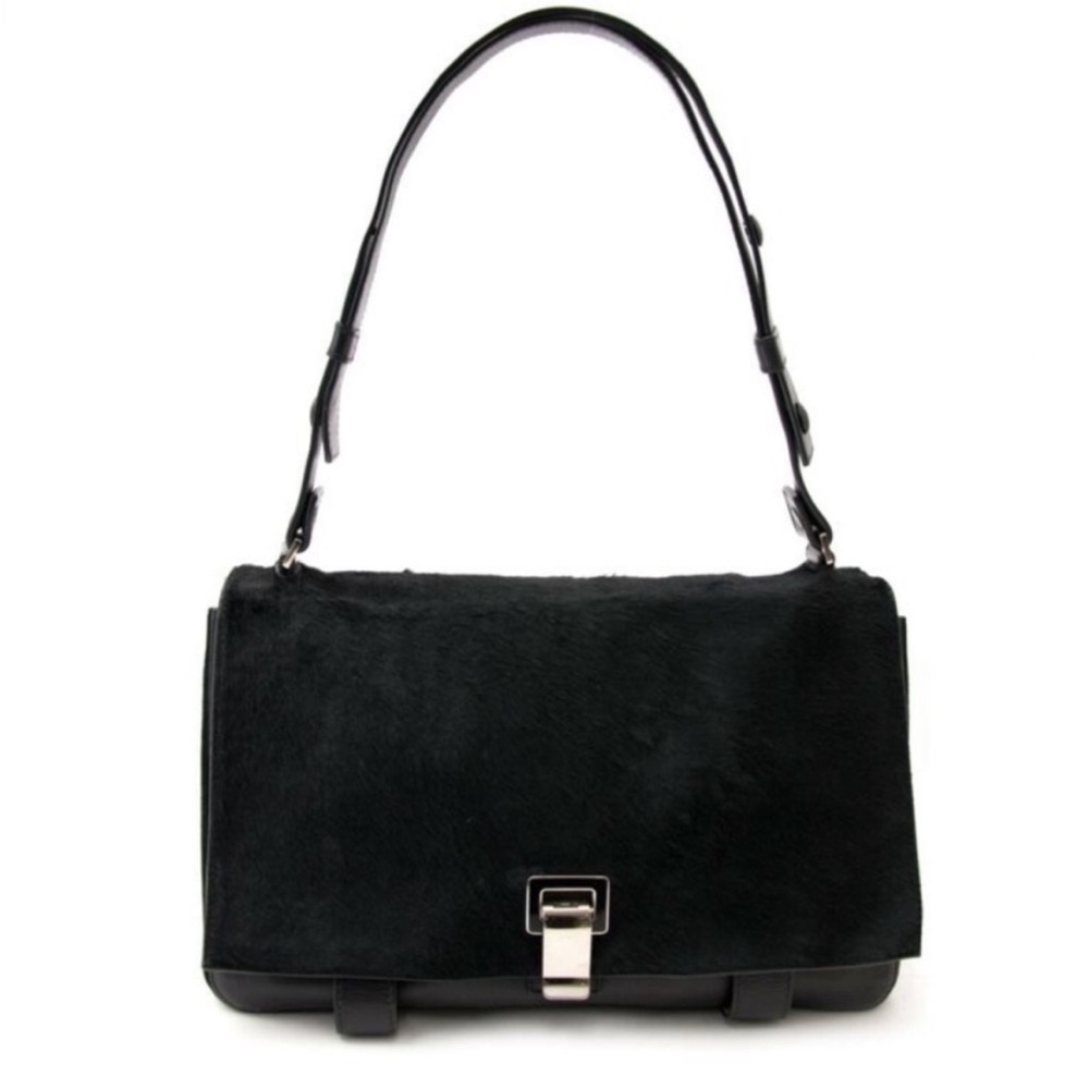 PROENZA SCHOULER PS1 Courier Pony Calf Hair - Black